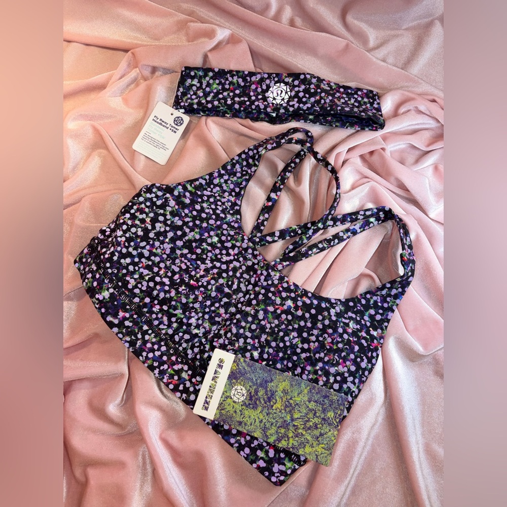 NWT Lululemon SeaWheeze ½ Marathon (2019) Sports Bra Size 6 + Headband